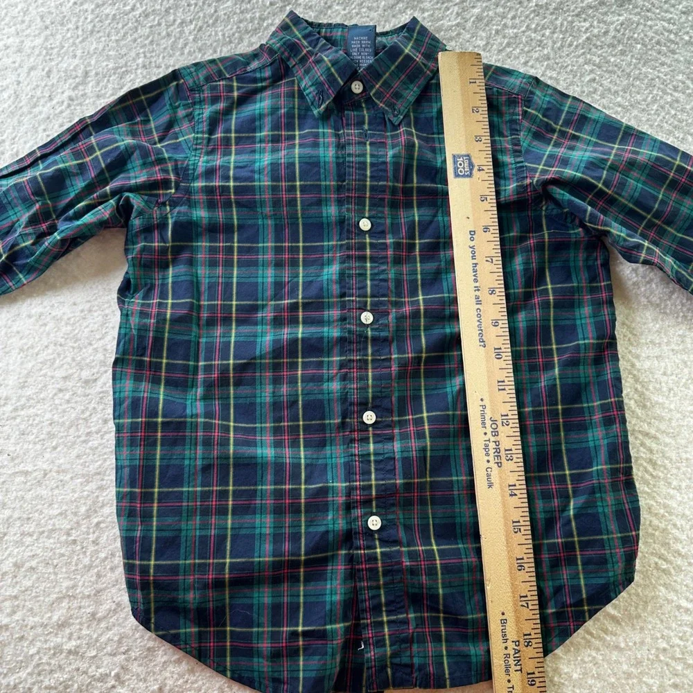 Ralph Lauren Plaid Button Down Shirt Long Sleeve Classic Fit Kids Sz S Red Pony‎